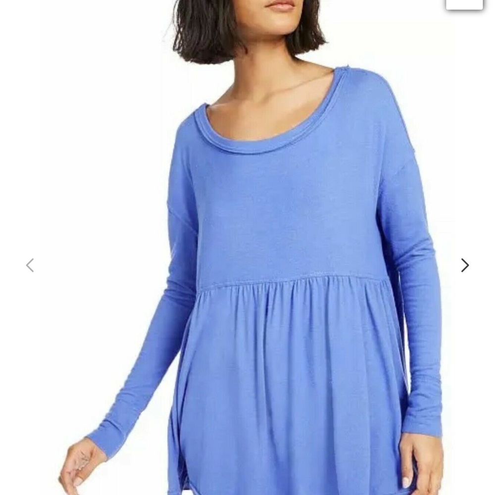 Free People Bluebell Long Sleeve Jewel Top sz medium - Picture 3 of 7
